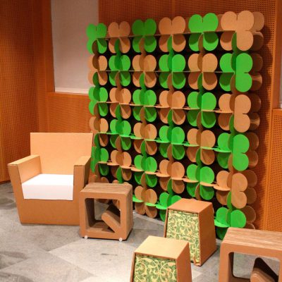 Mobiliers en carton - SETTE GREEN per CORRIERE DELLA SERA