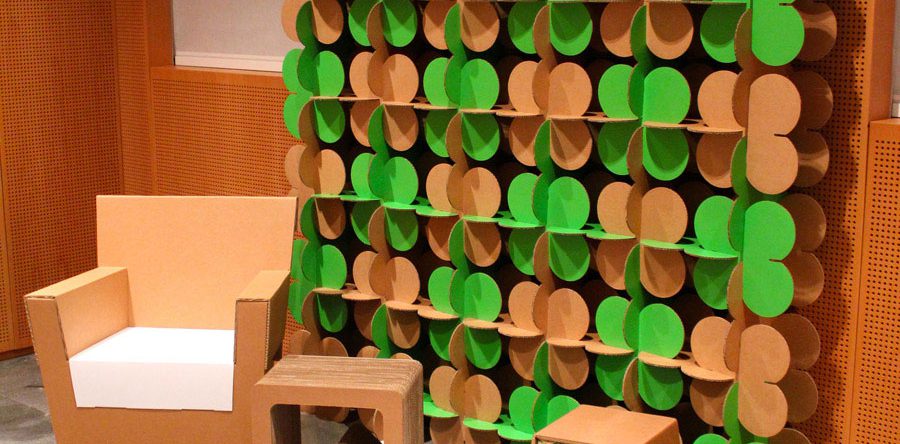 Mobiliers en carton - SETTE GREEN per CORRIERE DELLA SERA