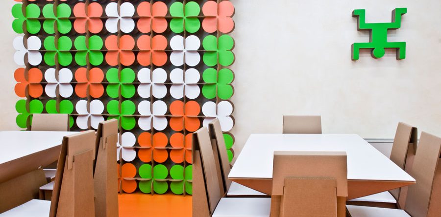 Mobiliers en carton - Aménagement XFactor