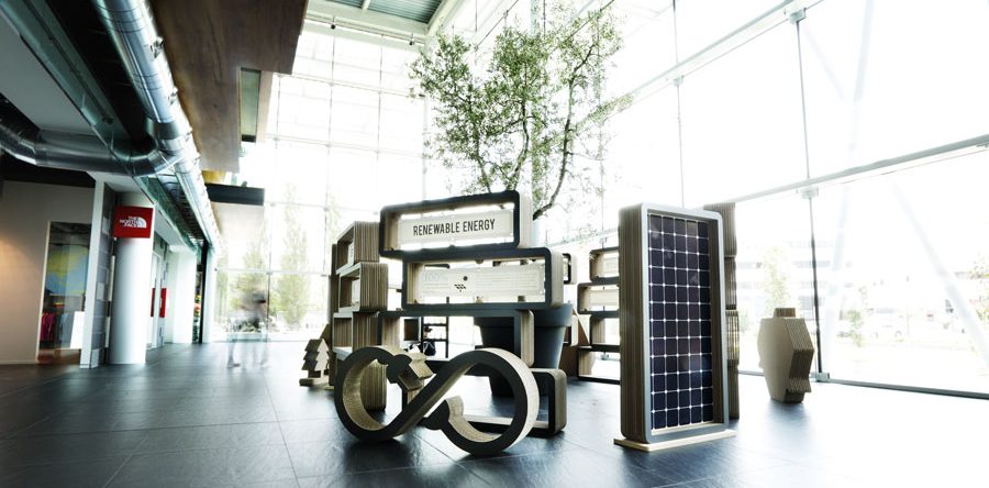 Mobiliers en carton - Aménagement VF Corporation