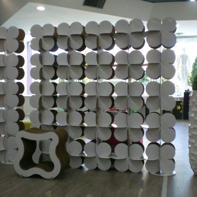 Mobiliers en carton - Aménagement Boutique Abc Moda