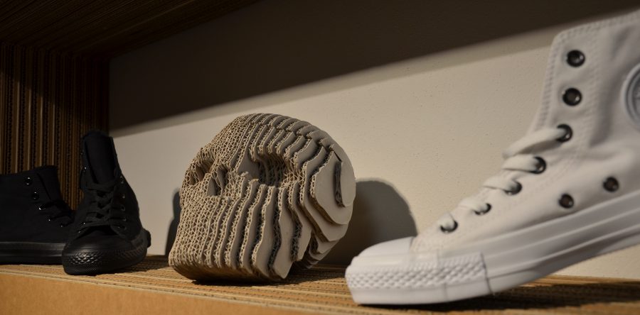 Mobiliers en carton - Aménagement Boutique Alternative 108