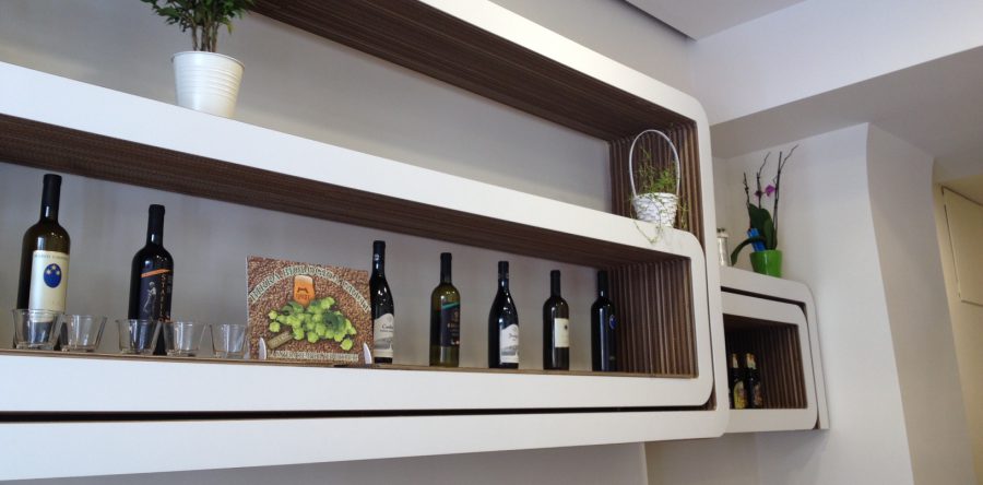 Mobiliers en carton - Aménagement Restaurant BcomeBio